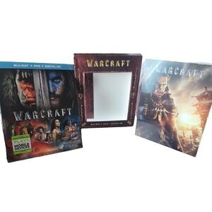 WARCRAFT BLU RAY DVD w/Slipcover & 8 Unopened Collectible Cards NO DIGITAL CODE